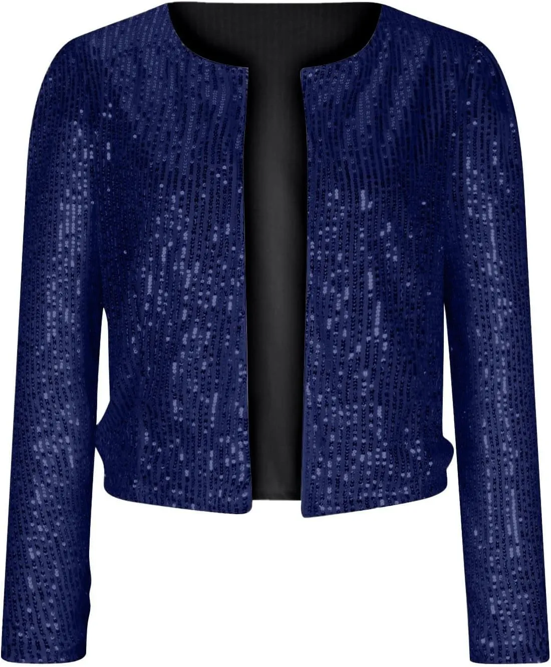 2024 Sequin Jackets Women Evening Party Glitter Tops Front Zip Long Sleeve Jackets Fashion Sparkly Bomber Clothes
