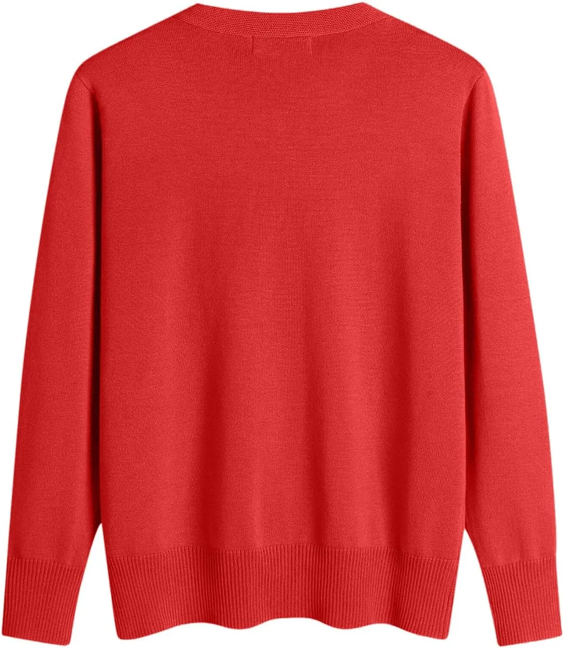 Cashmere Long Sleeve Deep V Neck Sweater for Women - Soft Wool Tunic Top - Trendy and Dressy