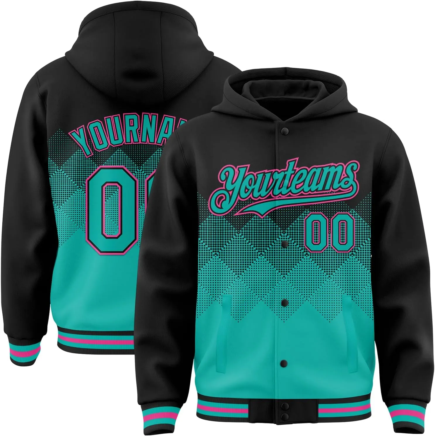 Custom Baseball Hoodie Jackets Men Women Youth Personalized Varsity Letterman Jackets Stitched Name Number Logo