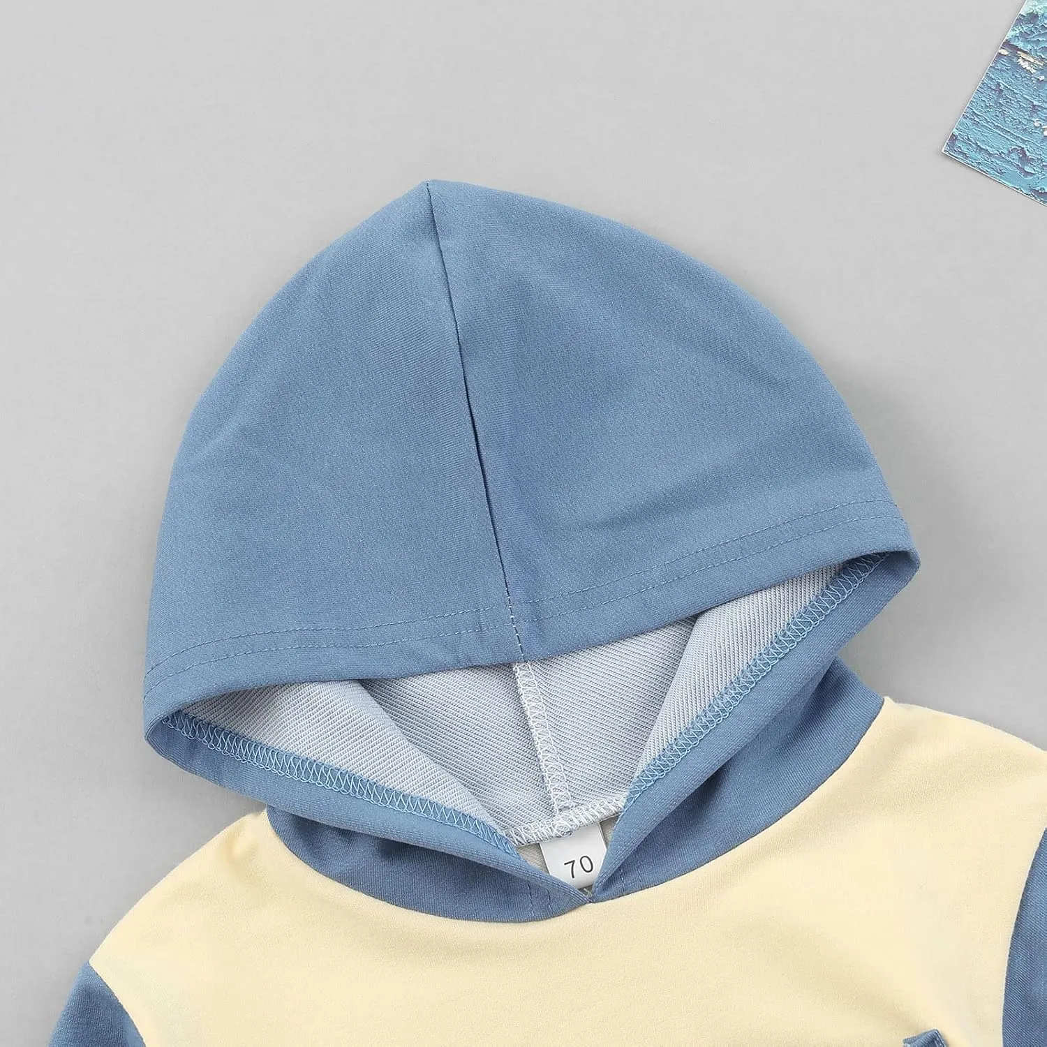 Infant Baby Girl Boy Oversized Sweatshirt Top Color Block Long Sleeve Romper Pullover Cute Fall Winter Clothes