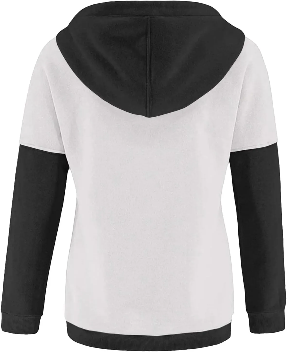 NaRHbrg Lightweight Hoodies for Women Color Block Hooded Sweatshirt Zip-Up Jersey Jacket Long Sleeve Top with Pockets