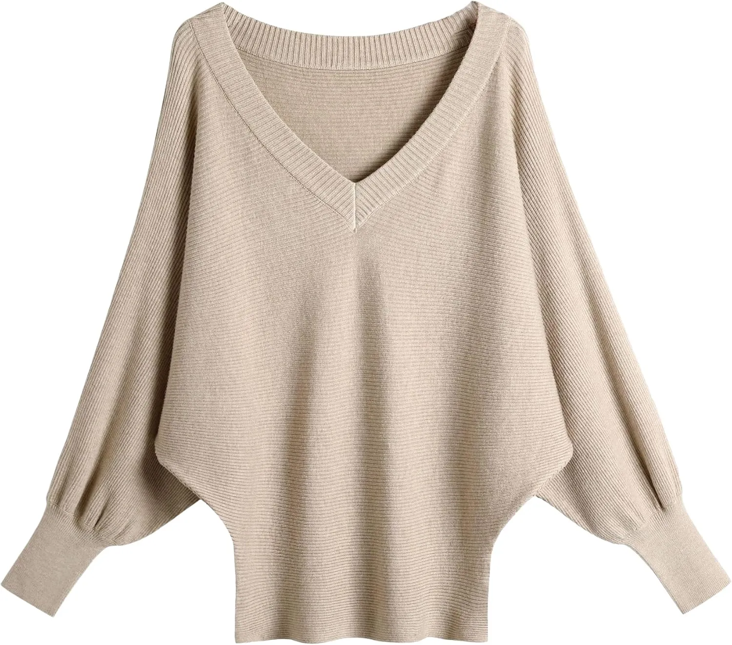 Women's Oversized V Neck Fuzzy Sweaters 2025 Casual Loose Long Sleeve Chunky Knit Pullover Jumper Tops